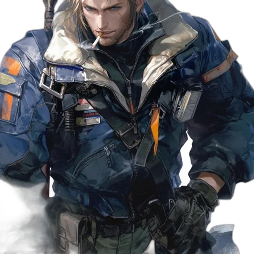 jacket, face, robot, concept art transparent PNG cut-out