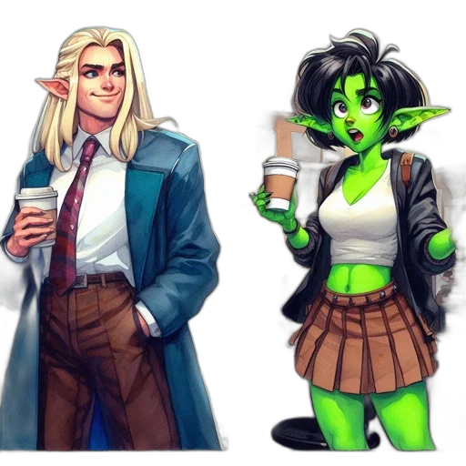concept art, fantasy art, pixel art, comic book art transparent PNG cut-out