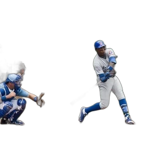 concept art, baseball, player, blue transparent PNG cut-out