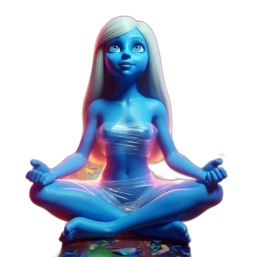 concept art, 3d render, fantasy art, vaporwave transparent PNG cut-out