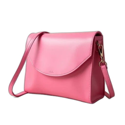 pink, leather, envelope, shoulder transparent PNG cut-out