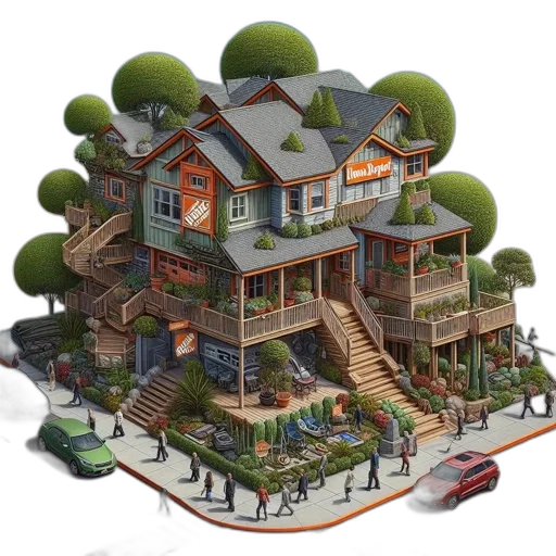 building, concept art, 3d render, photorealistic transparent PNG cut-out