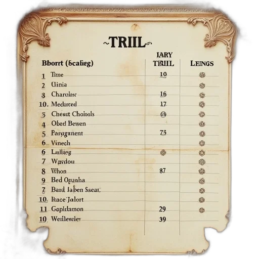 table, names, different, locations transparent PNG cut-out