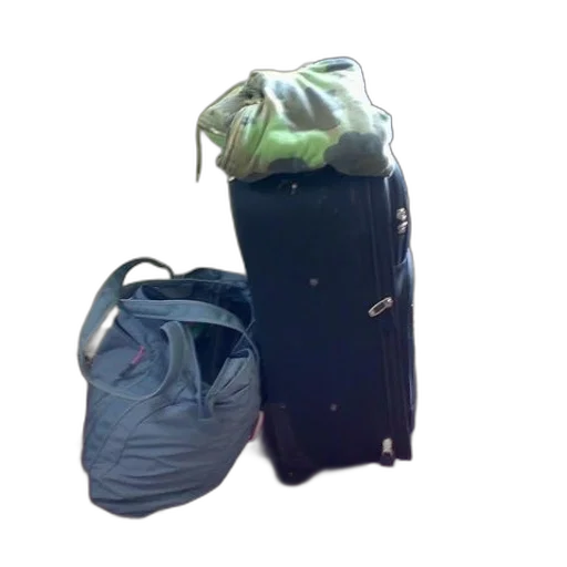 jacket, 3d render, blue, bag transparent PNG cut-out
