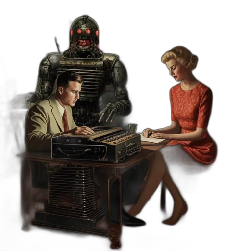 robot, furniture, concept art, comic book art transparent PNG cut-out