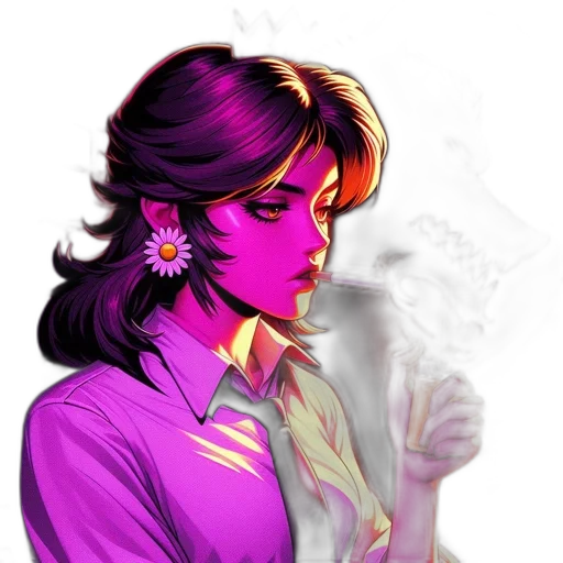 jewelry, staff, face, vaporwave transparent PNG cut-out