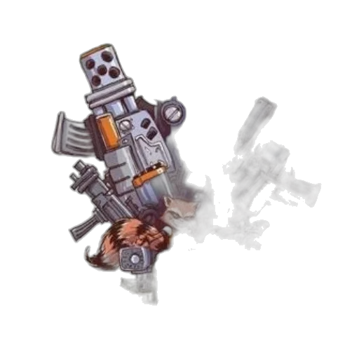 robot, weapon, staff, creature transparent PNG cut-out