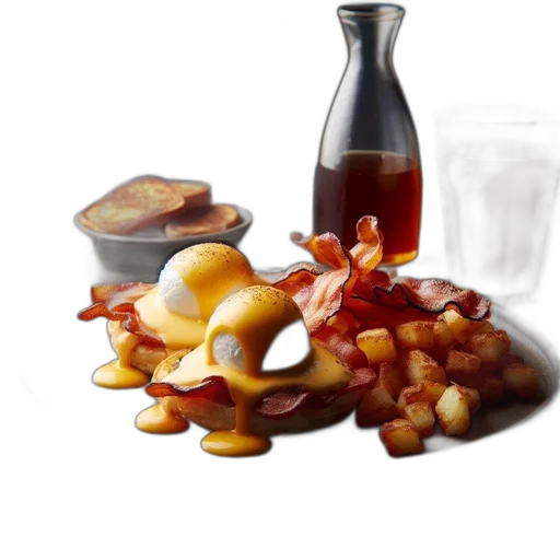 food, bottle, crown, photorealistic transparent PNG cut-out