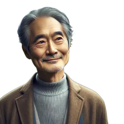 face, photorealistic, concept art, older transparent PNG cut-out