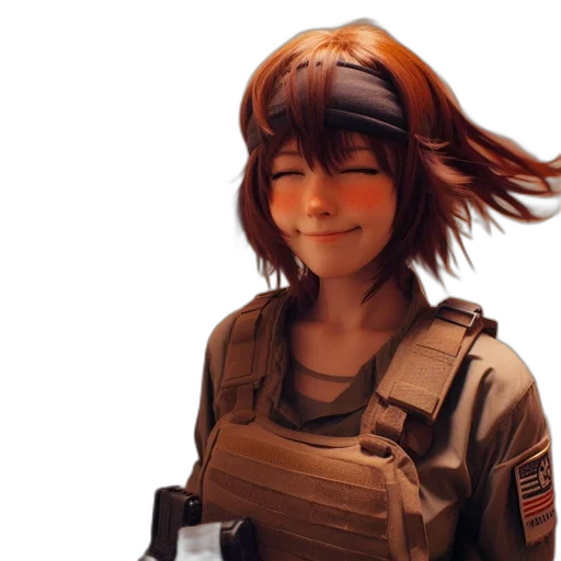 face, robot, jacket, weapon transparent PNG cut-out