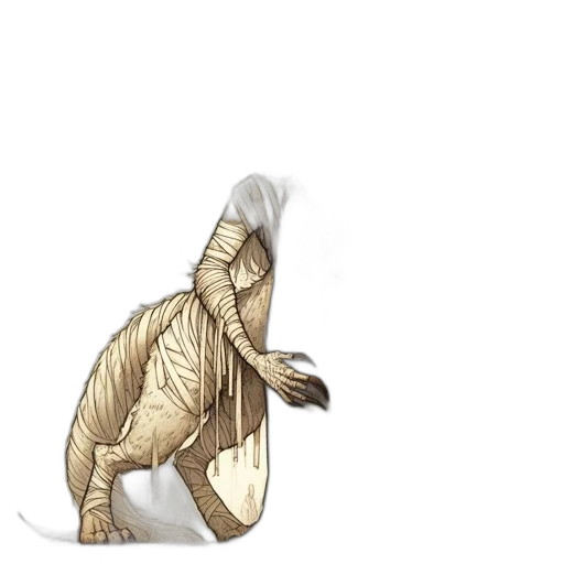 creature, dragon, animal, staff transparent PNG cut-out