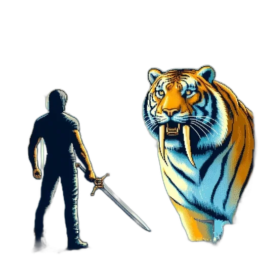 sword, animal, weapon, staff transparent PNG cut-out