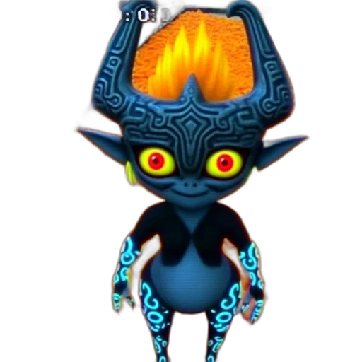 creature, mask, staff, dragon transparent PNG cut-out