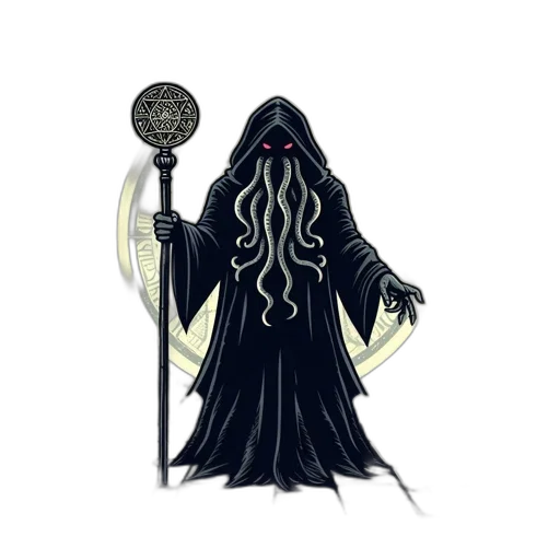 staff, creature, mask, hair transparent PNG cut-out