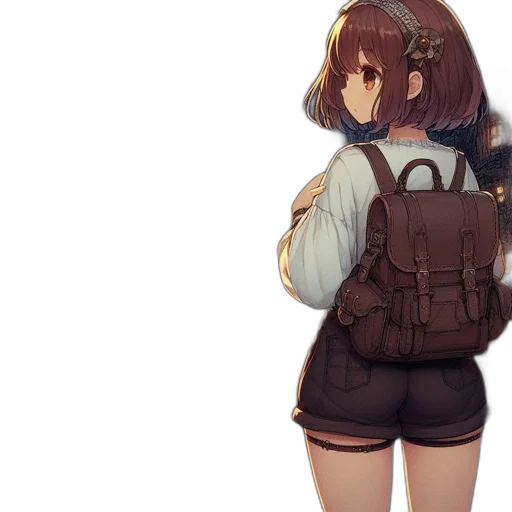 jacket, dress, weapon, staff transparent PNG cut-out