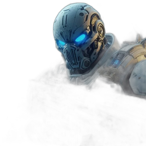 robot, mask, concept art, comic book art transparent PNG cut-out