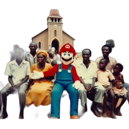 staff, building, mask, dress transparent PNG cut-out