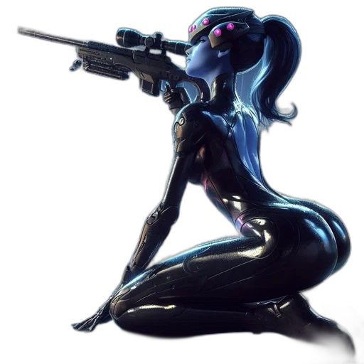 robot, weapon, concept art, cyberpunk transparent PNG cut-out