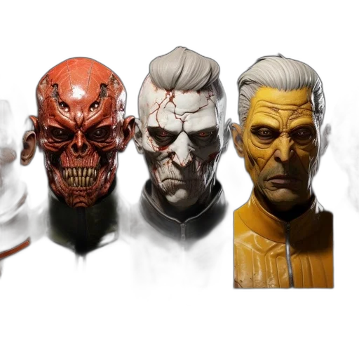 mask, concept art, comic book art, fantasy art transparent PNG cut-out