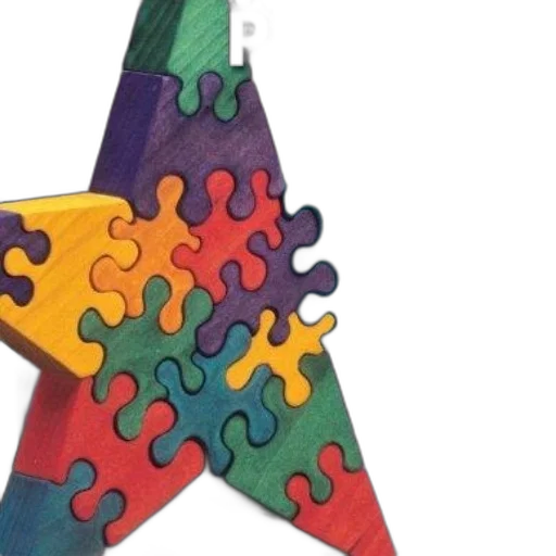 umbrella, colorful, wooden, puzzle transparent PNG cut-out