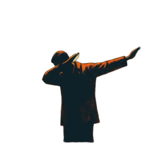 jacket, hat, staff, umbrella transparent PNG cut-out
