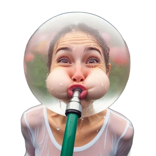 face, umbrella, mask, staff transparent PNG cut-out