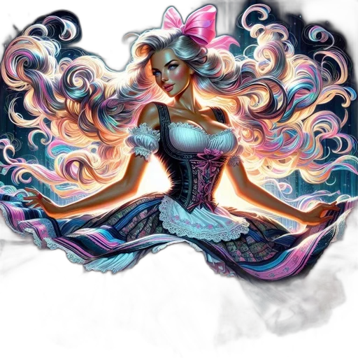 dress, fantasy art, concept art, comic book art transparent PNG cut-out