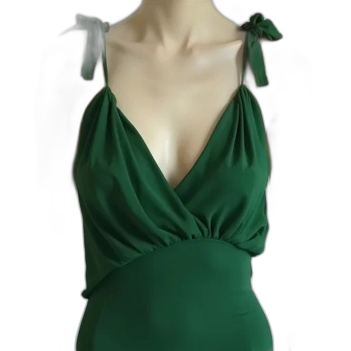 dress, jewelry, 3d render, green transparent PNG cut-out