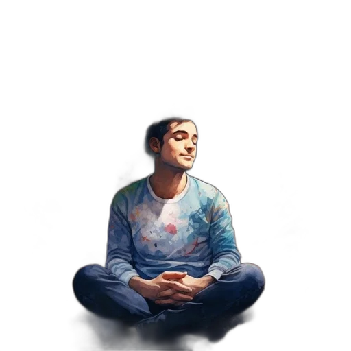jacket, face, concept art, pixel art transparent PNG cut-out
