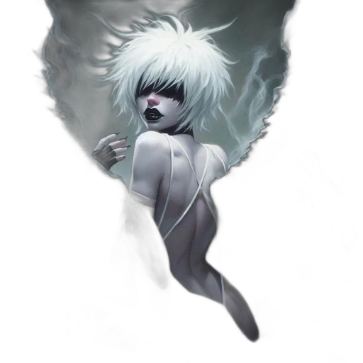 creature, hair, face, mask transparent PNG cut-out