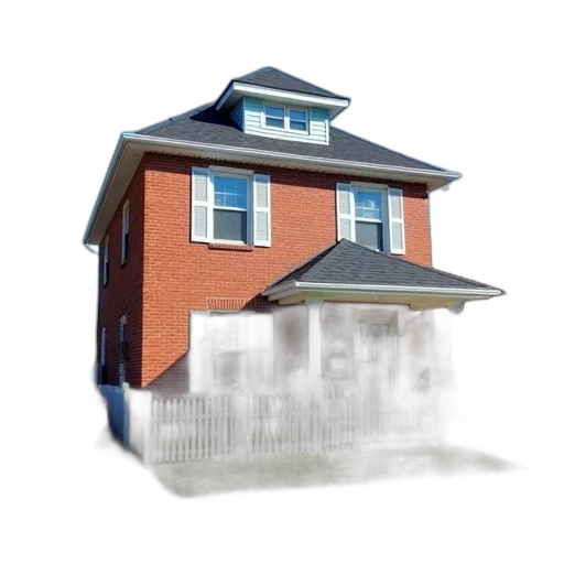 building, umbrella, furniture, 3d render transparent PNG cut-out