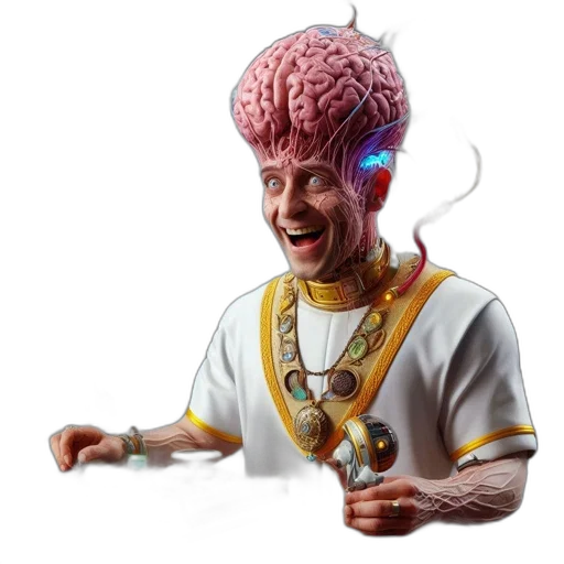crown, creature, staff, hat transparent PNG cut-out