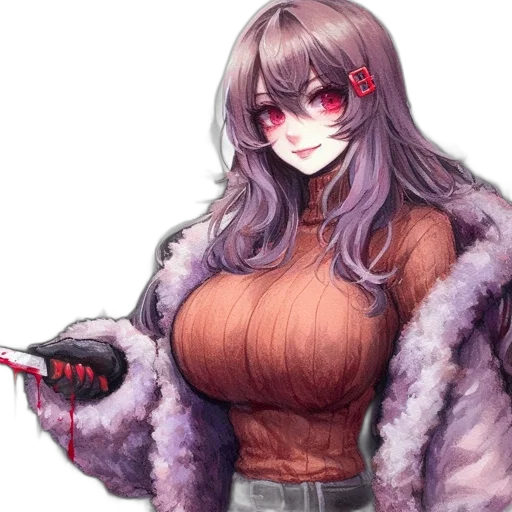 jacket, weapon, face, staff transparent PNG cut-out