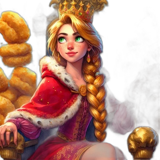 crown, dress, fantasy art, concept art transparent PNG cut-out