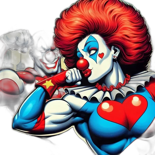 comic book art, concept art, cartoon, two transparent PNG cut-out