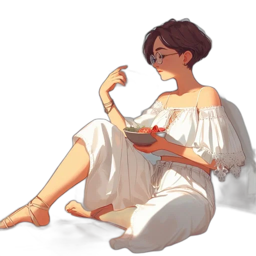 dress, food, watercolor, concept art transparent PNG cut-out