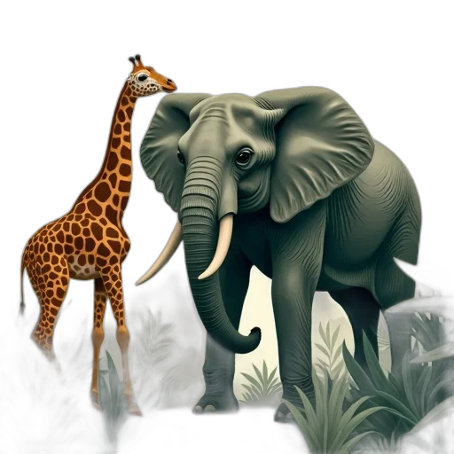 animal, concept art, photorealistic, fantasy art transparent PNG cut-out