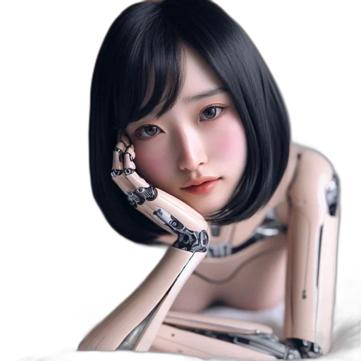 robot, jewelry, face, dress transparent PNG cut-out