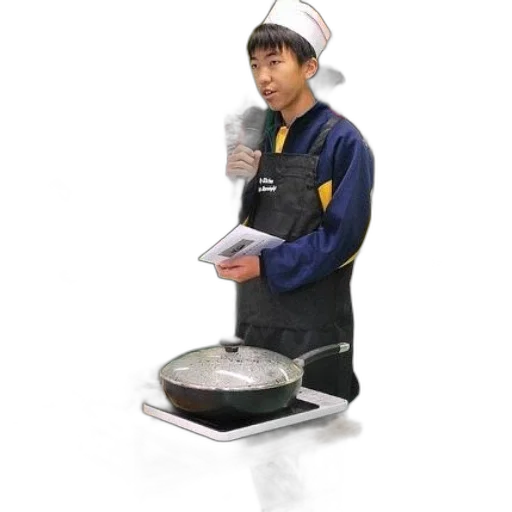 staff, hat, robot, food transparent PNG cut-out