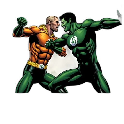 comic book art, concept art, green, comic transparent PNG cut-out