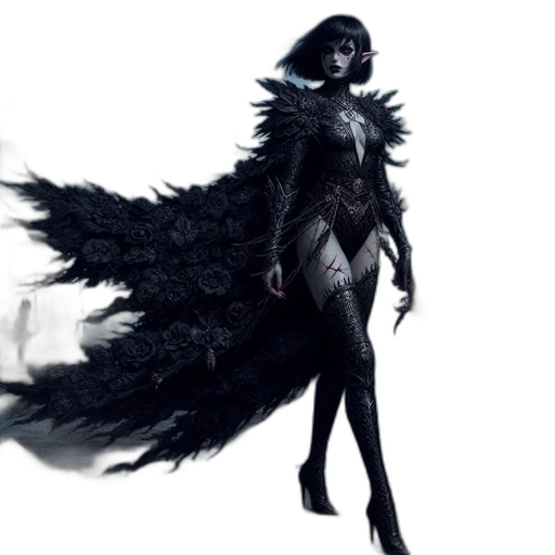 dress, concept art, fantasy art, comic book art transparent PNG cut-out