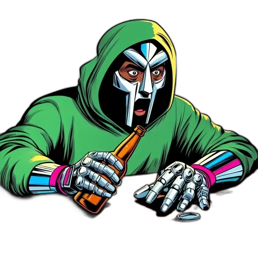 mask, jacket, weapon, staff transparent PNG cut-out