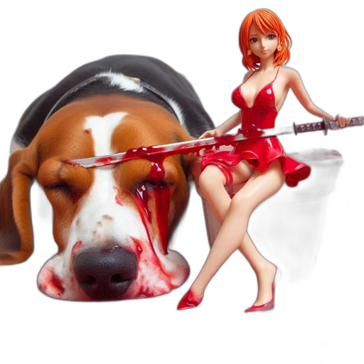 animal, weapon, staff, 3d render transparent PNG cut-out