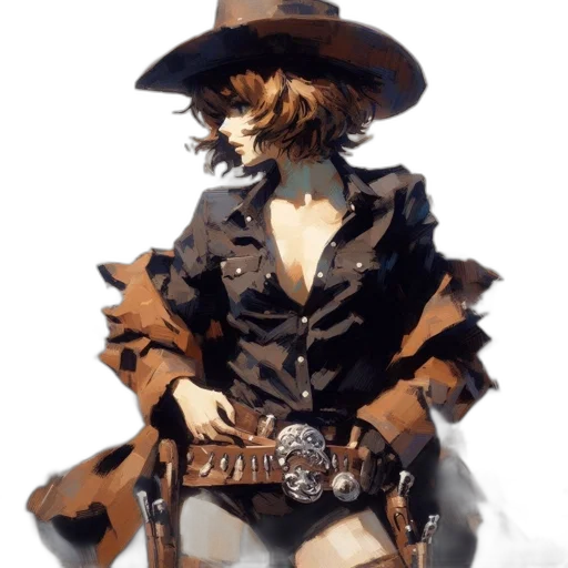 jacket, hat, weapon, staff transparent PNG cut-out