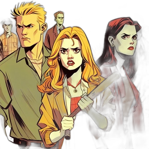 comic book art, concept art, fantasy art, cartoon transparent PNG cut-out