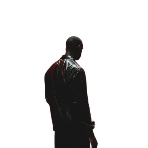 jacket, staff, face, creature transparent PNG cut-out
