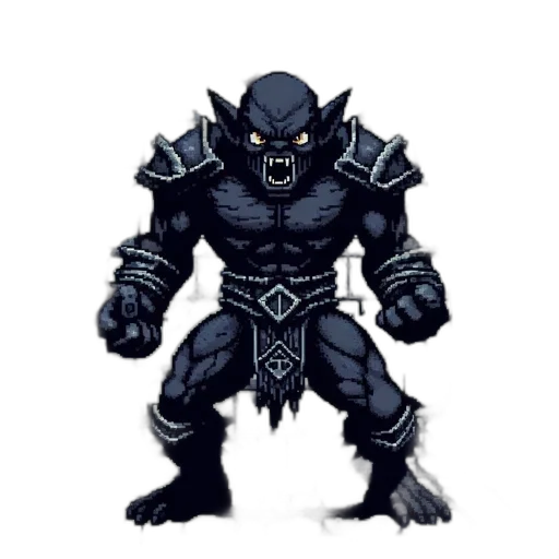 creature, concept art, fantasy art, pixel art transparent PNG cut-out