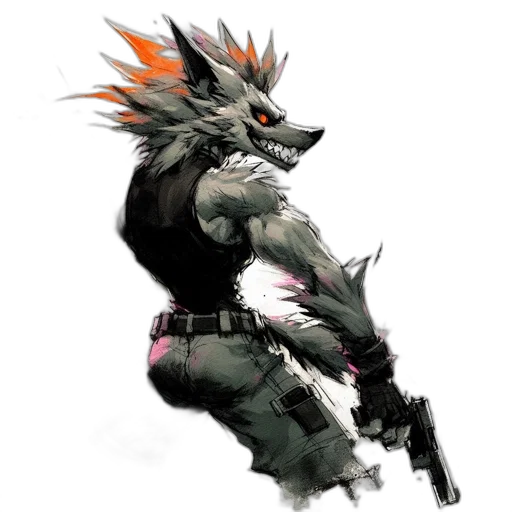 weapon, staff, animal, creature transparent PNG cut-out