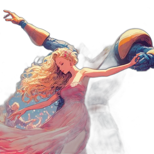 dress, fantasy art, concept art, comic book art transparent PNG cut-out