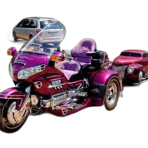 car, 3d render, purple, honda transparent PNG cut-out